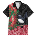 Willie wagtail Australia Family Matching Mermaid Dress and Hawaiian Shirt Aussie Bottlebrushes Aboriginal Art - Aussie Hoodie