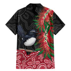 Willie wagtail Australia Family Matching Mermaid Dress and Hawaiian Shirt Aussie Bottlebrushes Aboriginal Art - Aussie Hoodie