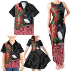 Willie wagtail Australia Family Matching Tank Maxi Dress and Hawaiian Shirt Aussie Bottlebrushes Aboriginal Art - Aussie Hoodie