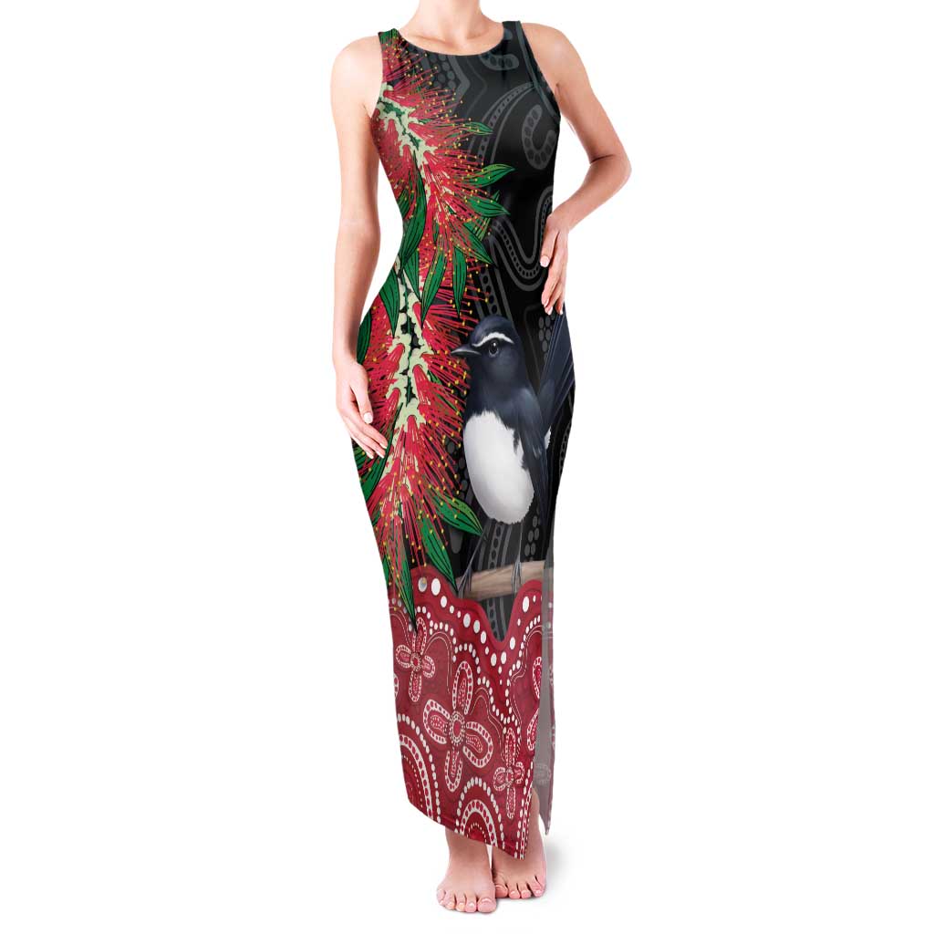 Willie wagtail Australia Family Matching Tank Maxi Dress and Hawaiian Shirt Aussie Bottlebrushes Aboriginal Art - Aussie Hoodie