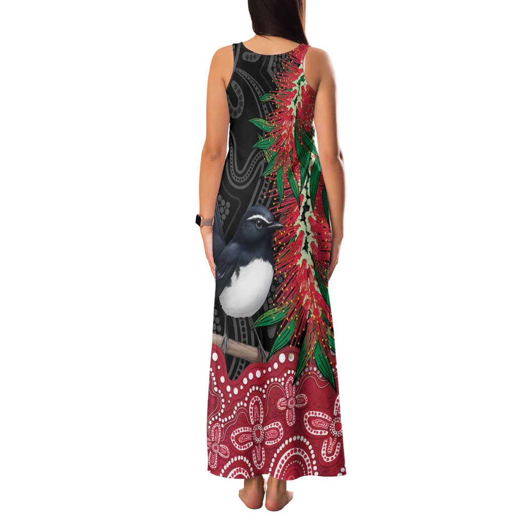 Willie wagtail Australia Family Matching Tank Maxi Dress and Hawaiian Shirt Aussie Bottlebrushes Aboriginal Art - Aussie Hoodie