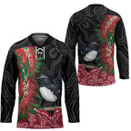 Willie wagtail Australia Hockey Jersey Aussie Bottlebrushes Aboriginal Art - Aussie Hoodie