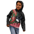 Willie wagtail Australia Kid Hoodie Aussie Bottlebrushes Aboriginal Art - Aussie Hoodie