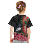 Willie wagtail Australia Kid T Shirt Aussie Bottlebrushes Aboriginal Art - Aussie Hoodie