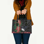 Willie wagtail Australia Leather Bag Aussie Bottlebrushes Aboriginal Art - Aussie Hoodie