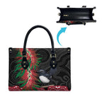 Willie wagtail Australia Leather Bag Aussie Bottlebrushes Aboriginal Art - Aussie Hoodie