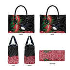 Willie wagtail Australia Leather Bag Aussie Bottlebrushes Aboriginal Art - Aussie Hoodie