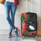 Willie wagtail Australia Luggage Cover Aussie Bottlebrushes Aboriginal Art - Aussie Hoodie