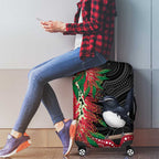 Willie wagtail Australia Luggage Cover Aussie Bottlebrushes Aboriginal Art - Aussie Hoodie