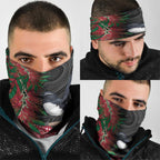 Willie wagtail Australia Neck Gaiter Aussie Bottlebrushes Aboriginal Art - Aussie Hoodie