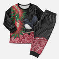 Willie wagtail Australia Christmas Pajama Set Aussie Bottlebrushes Aboriginal Art - Aussie Hoodie