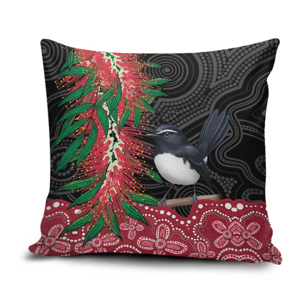 Willie wagtail Australia Pillow Cover Aussie Bottlebrushes Aboriginal Art - Aussie Hoodie