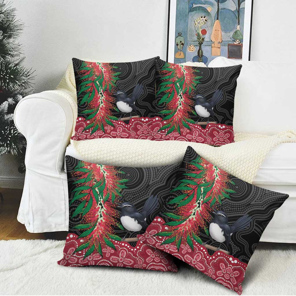 Willie wagtail Australia Pillow Cover Aussie Bottlebrushes Aboriginal Art - Aussie Hoodie