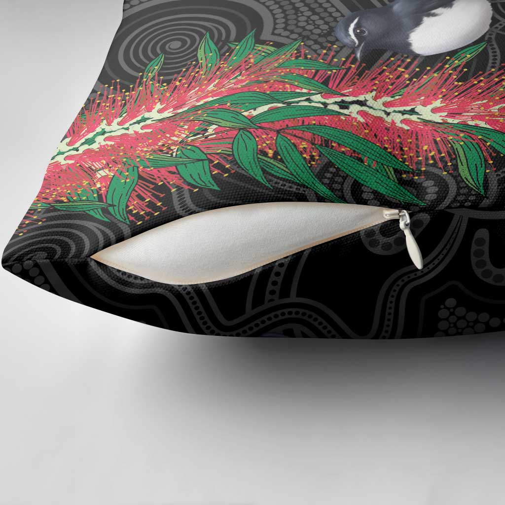 Willie wagtail Australia Pillow Cover Aussie Bottlebrushes Aboriginal Art - Aussie Hoodie
