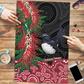 Willie wagtail Australia Puzzle Aussie Bottlebrushes Aboriginal Art - Aussie Hoodie