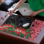 Willie wagtail Australia Puzzle Aussie Bottlebrushes Aboriginal Art - Aussie Hoodie