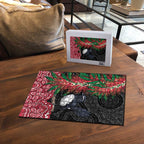Willie wagtail Australia Puzzle Aussie Bottlebrushes Aboriginal Art - Aussie Hoodie