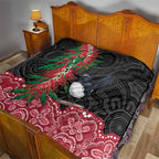 Willie wagtail Australia Quilt Aussie Bottlebrushes Aboriginal Art - Aussie Hoodie