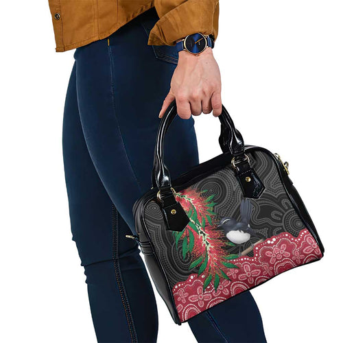 Willie wagtail Australia Shoulder Handbag Aussie Bottlebrushes Aboriginal Art - Aussie Hoodie