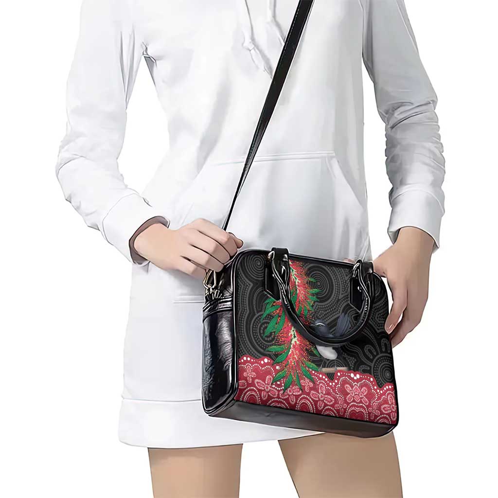 Willie wagtail Australia Shoulder Handbag Aussie Bottlebrushes Aboriginal Art - Aussie Hoodie
