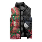 Willie wagtail Australia Sleeveless Puffer Jacket Aussie Bottlebrushes Aboriginal Art - Aussie Hoodie