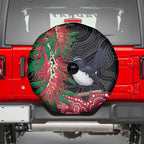 Willie wagtail Australia Spare Tire Cover Aussie Bottlebrushes Aboriginal Art - Aussie Hoodie