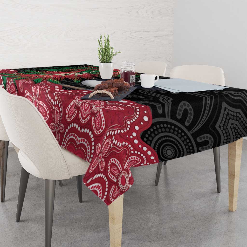 Willie wagtail Australia Tablecloth Aussie Bottlebrushes Aboriginal Art - Aussie Hoodie