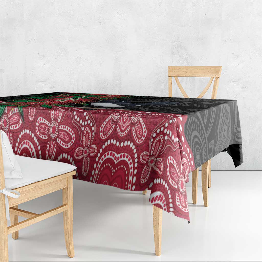 Willie wagtail Australia Tablecloth Aussie Bottlebrushes Aboriginal Art - Aussie Hoodie