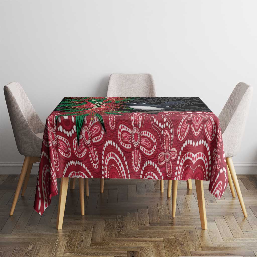 Willie wagtail Australia Tablecloth Aussie Bottlebrushes Aboriginal Art - Aussie Hoodie