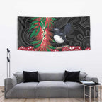 Willie wagtail Australia Tapestry Aussie Bottlebrushes Aboriginal Art - Aussie Hoodie
