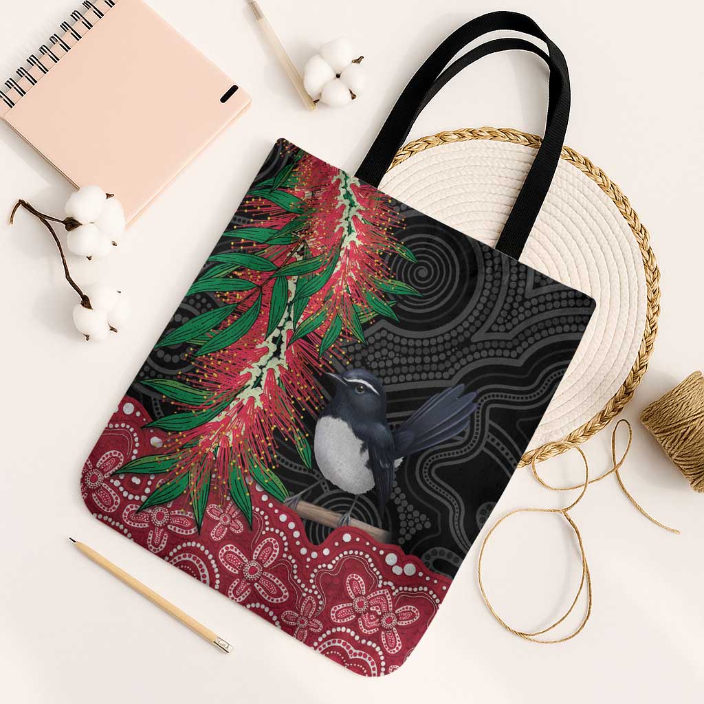 Willie wagtail Australia Tote Bag Aussie Bottlebrushes Aboriginal Art - Aussie Hoodie