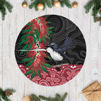 Willie wagtail Australia Tree Skirt Aussie Bottlebrushes Aboriginal Art - Aussie Hoodie