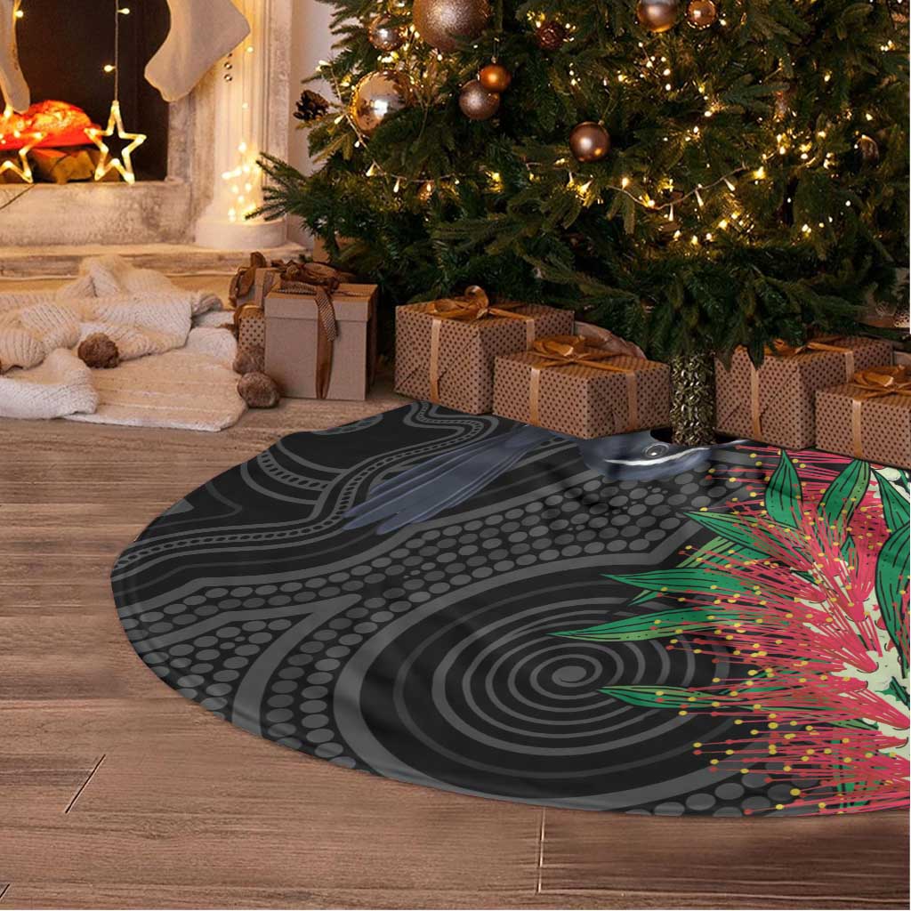 Willie wagtail Australia Tree Skirt Aussie Bottlebrushes Aboriginal Art - Aussie Hoodie