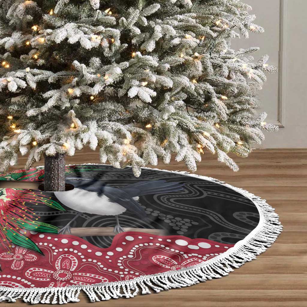 Willie wagtail Australia Tree Skirt Aussie Bottlebrushes Aboriginal Art - Aussie Hoodie