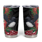 Willie wagtail Australia Tumbler Cup Aussie Bottlebrushes Aboriginal Art - Aussie Hoodie