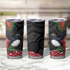 Willie wagtail Australia Tumbler Cup Aussie Bottlebrushes Aboriginal Art - Aussie Hoodie