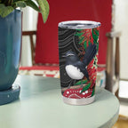 Willie wagtail Australia Tumbler Cup Aussie Bottlebrushes Aboriginal Art - Aussie Hoodie