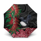 Willie wagtail Australia Umbrella Aussie Bottlebrushes Aboriginal Art - Aussie Hoodie