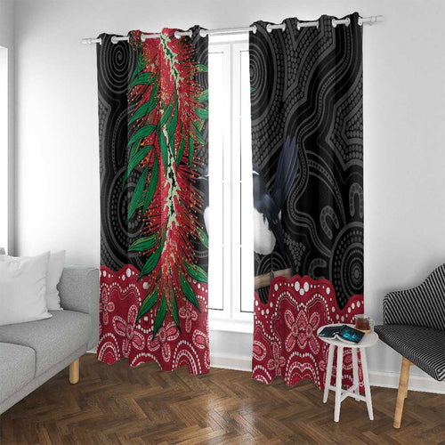 Willie wagtail Australia Window Curtain Aussie Bottlebrushes Aboriginal Art - Aussie Hoodie