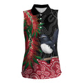 Willie wagtail Australia Women Sleeveless Polo Shirt Aussie Bottlebrushes Aboriginal Art - Aussie Hoodie