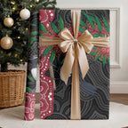 Willie wagtail Australia Wrapping Paper Aussie Bottlebrushes Aboriginal Art - Aussie Hoodie