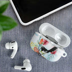 Willie wagtail Australia AirPods Case Banksia Bottlebrushes Watercolor Stylized - Aussie Hoodie