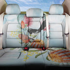 Willie wagtail Australia Back Car Seat Cover Banksia Bottlebrushes Watercolor Stylized - Aussie Hoodie