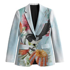 Willie wagtail Australia Blazer Banksia Bottlebrushes Watercolor Stylized - Aussie Hoodie