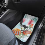 Willie wagtail Australia Car Mats Banksia Bottlebrushes Watercolor Stylized - Aussie Hoodie