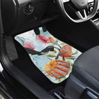 Willie wagtail Australia Car Mats Banksia Bottlebrushes Watercolor Stylized - Aussie Hoodie