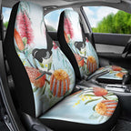 Willie wagtail Australia Car Seat Cover Banksia Bottlebrushes Watercolor Stylized - Aussie Hoodie