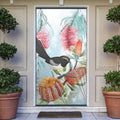 Willie wagtail Australia Door Cover Banksia Bottlebrushes Watercolor Stylized - Aussie Hoodie