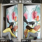 Willie wagtail Australia Door Cover Banksia Bottlebrushes Watercolor Stylized - Aussie Hoodie