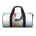 Willie wagtail Australia Duffle Bag Banksia Bottlebrushes Watercolor Stylized